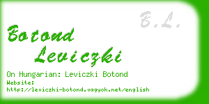 botond leviczki business card
